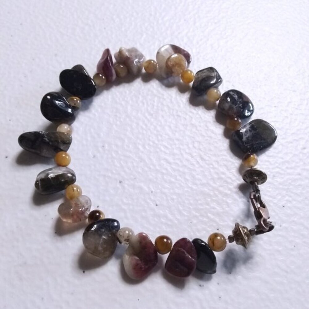 Semi-Precious Stone Beads: Rhodochrosite Ametrine Agate +++ | Mostly Dark Colors